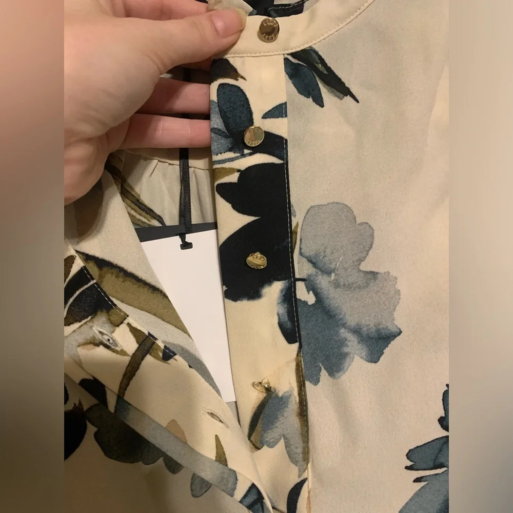 NWT DKNY Floral Tank Top Blouse Size L - Picture 5 of 6
